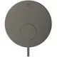 Brausearmatur in runder Form, gefertigt in Magnetic Grey, mit einem centralen Betätigungshebel. Logo von Ideal Standard oben sichtbar.